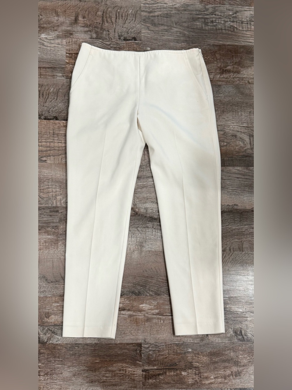 Trina Turk White Ankle Pants Straight Leg Women's Size 8